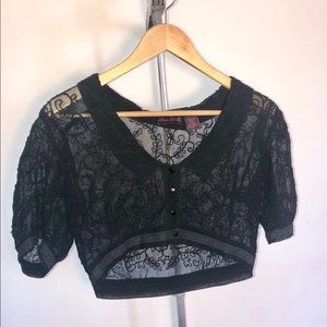 Diva Dolls Lace Bolero in Black